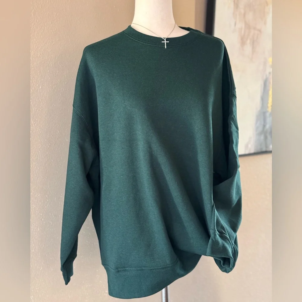 Women's Oversized Green Sweatshirt